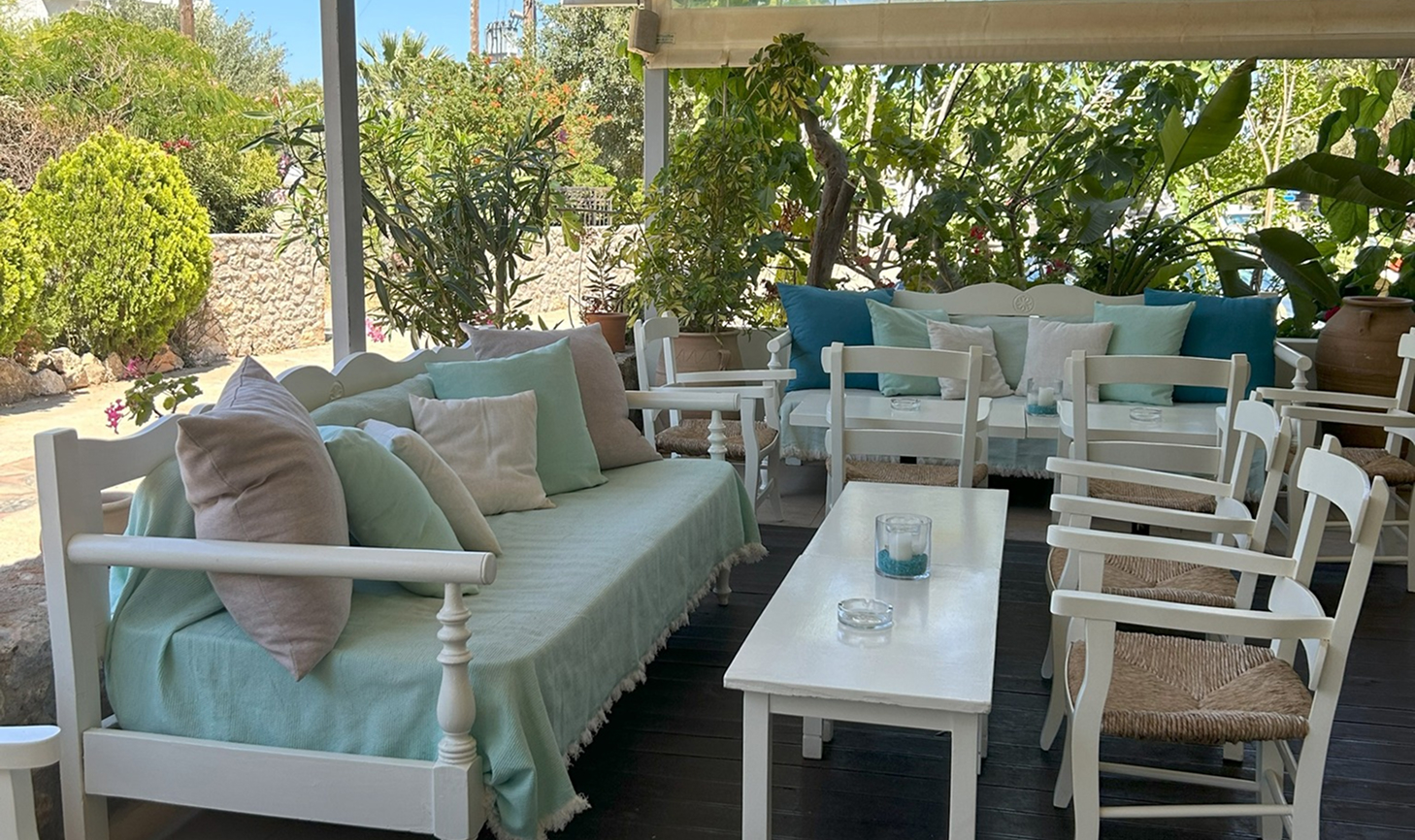 Restaurant at Naiades Almiros River Hotel in Almiros, Agios Nikolaos
